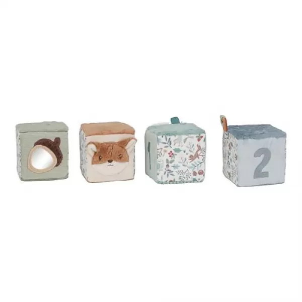 Little Dutch Kostky textilní 4 ks Forest Friends