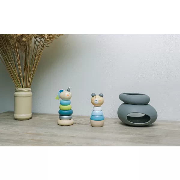 Zopa Dřevěné nasazovací kroužky jednorožec