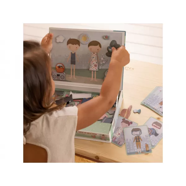 Little Dutch Magnetická hra oblékací Jim & Rosa