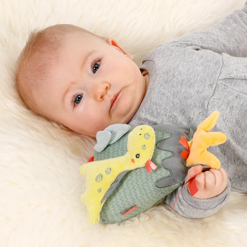 Baby Fehn Hrací hračka sopka s dinosaurem, Happy Dino