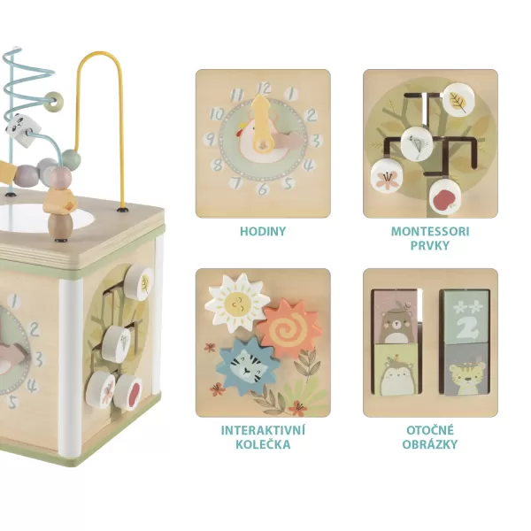 Zopa Dřevěná aktivity kostka