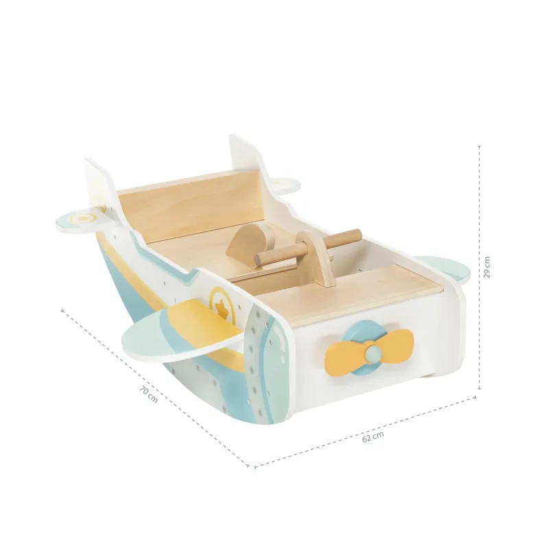 Zopa Dřevěná montessori houpačka letadlo, Wood