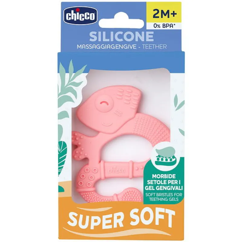 CHICCO Kousátko silikonové Super Soft Chameleon 2m+