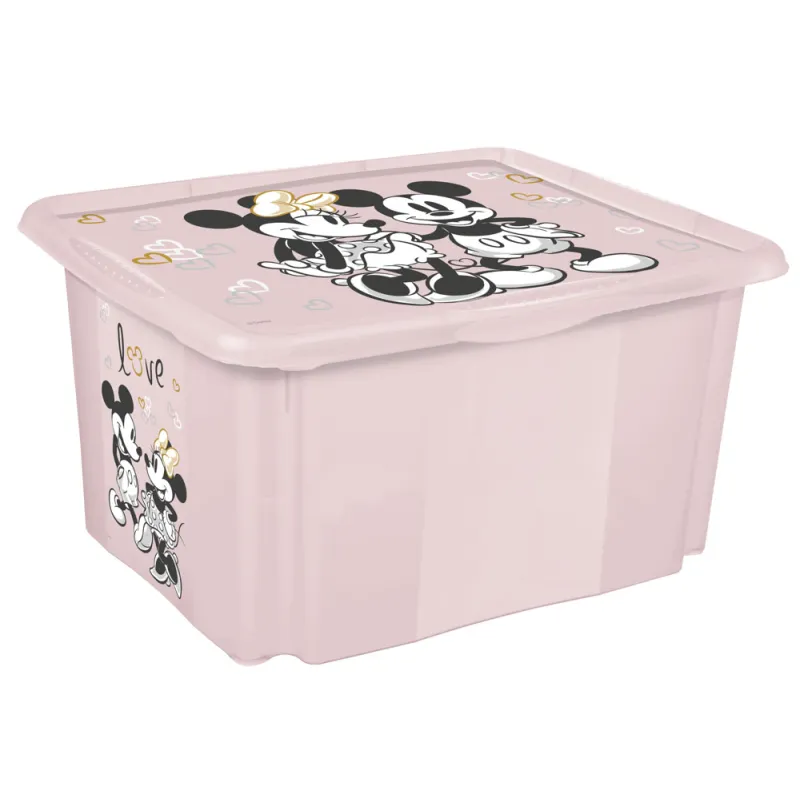 Keeeper Úložný box s víkem "Minnie", Růžová