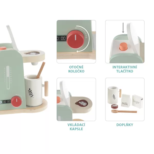 Zopa Dřevěný kávovar set, Wood