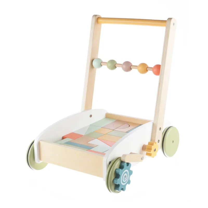 Zopa Dřevěný vozík s kostkami, Wood