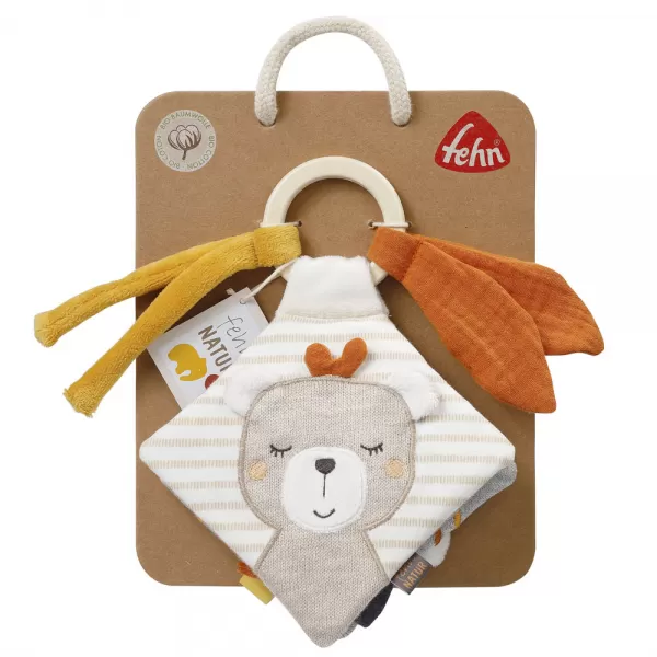 Baby Fehn Měkká knížka oslík & medvídek, FehnNatur 2.0