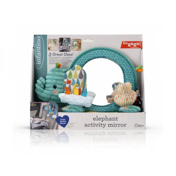 Infantino Závěsný pultík s aktivitami a zrcátkem Slon