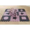 Baby Dan Pěnová hrací podložka puzzle Geometrické tvary, 90x90 cm