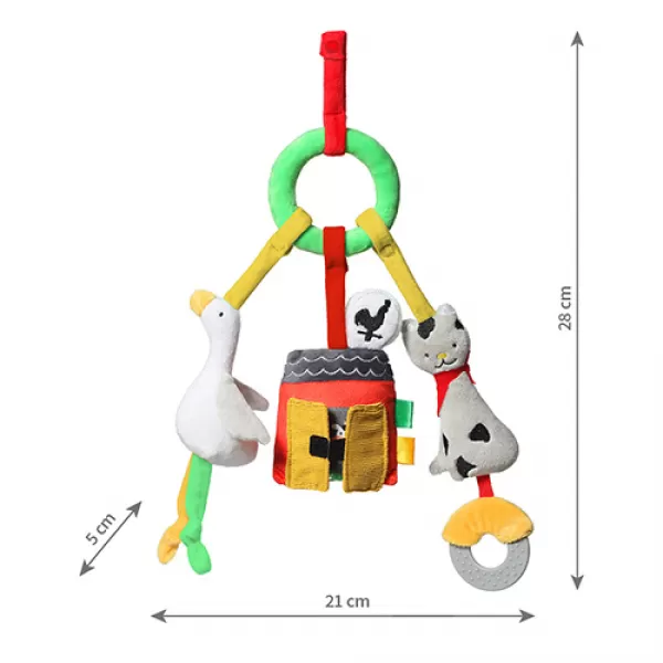 BABYONO Hrazdička na kočárek On the farm 0m+