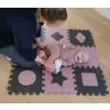 Baby Dan Pěnová hrací podložka puzzle Geometrické tvary, 90x90 cm