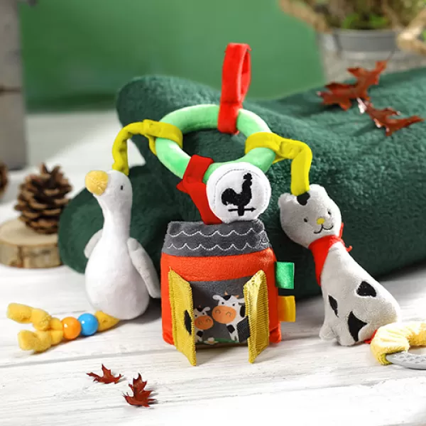 BABYONO Hrazdička na kočárek On the farm 0m+