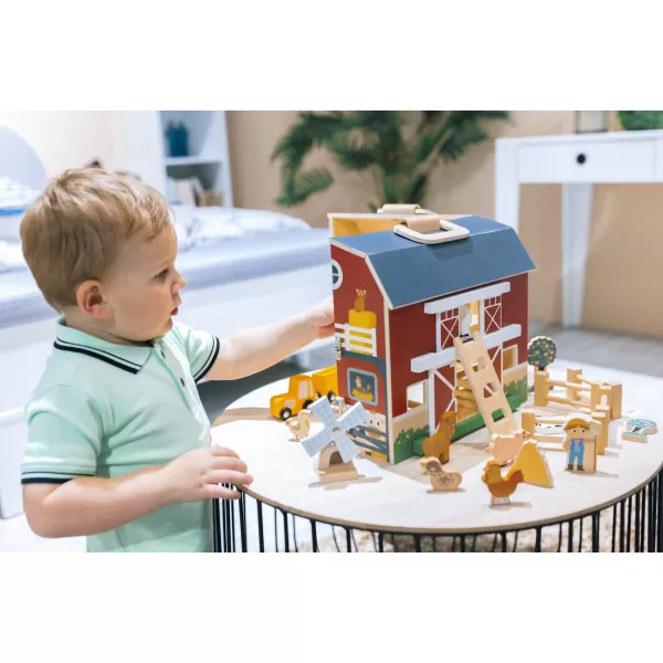 Zopa Dřevěná přenosná aktivity farma