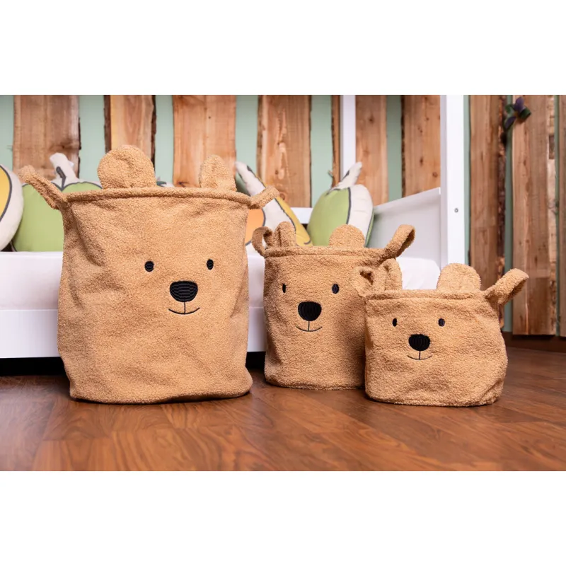 Childhome Koše na hračky Teddy Beige 3 ks