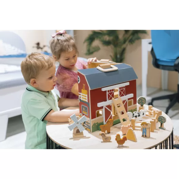 Zopa Dřevěná přenosná aktivity farma