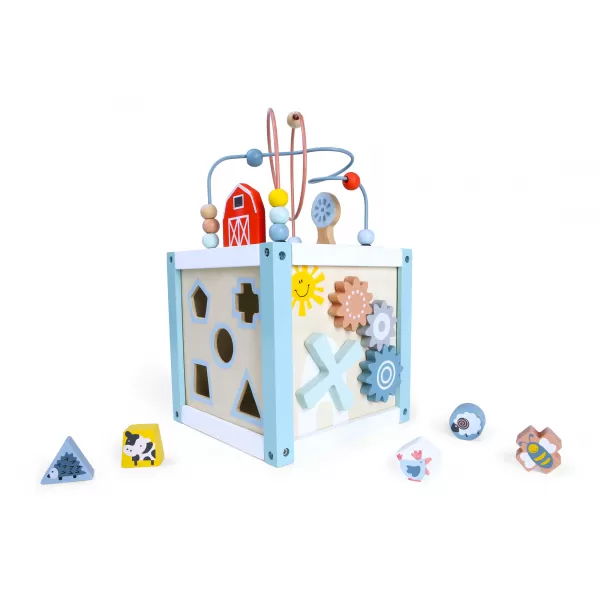 Zopa Dřevěná aktivity kostka (20 cm)