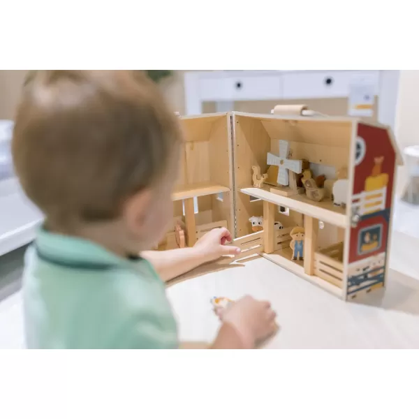 Zopa Dřevěná přenosná aktivity farma