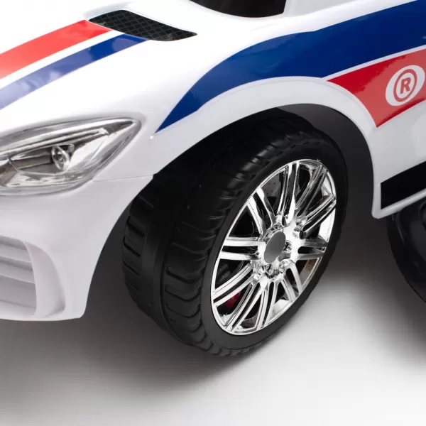 Baby Mix Dětské odrážedlo se zvukem a vodící tyčí AMBULANCE bílé