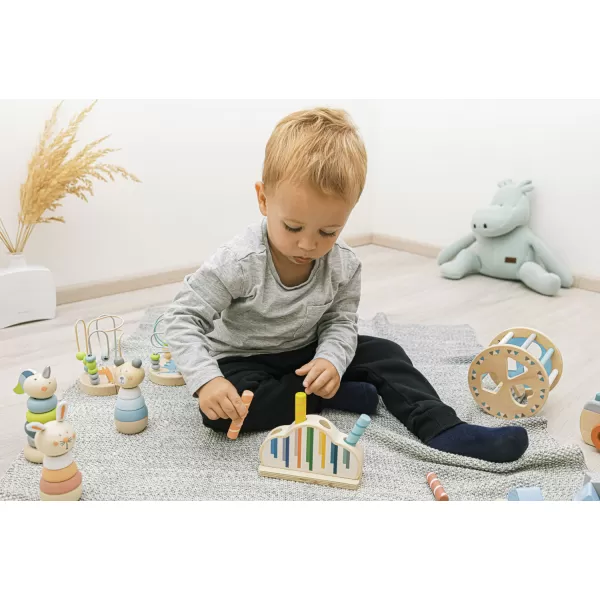 Zopa Dřevěné nasazovací kroužky jednorožec