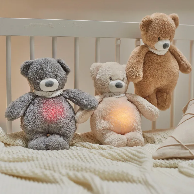 NATTOU Usínaček plyšový hudební se světýlkem a senzorem pláče 4v1 Sleepy Bear 0m+