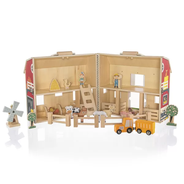 Zopa Dřevěná přenosná aktivity farma