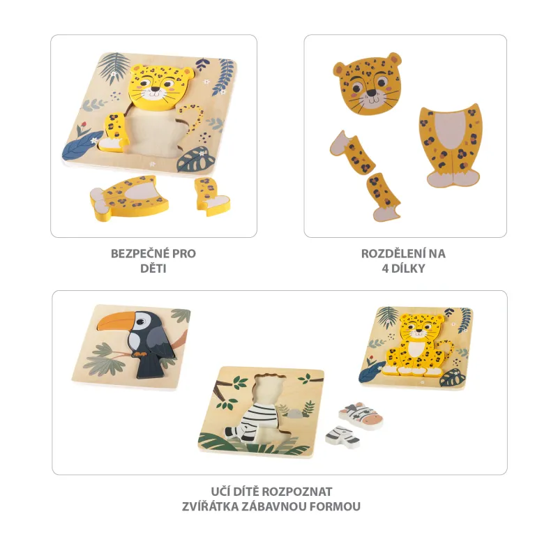 Zopa Dřevěné puzzle malé, Zebra