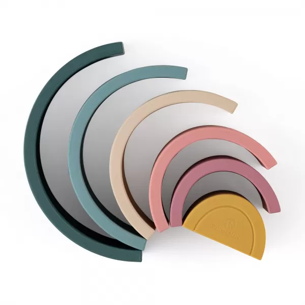 PETITE&MARS Hračka silikonová skládací TAKE&MATCH Rainbow 12m+