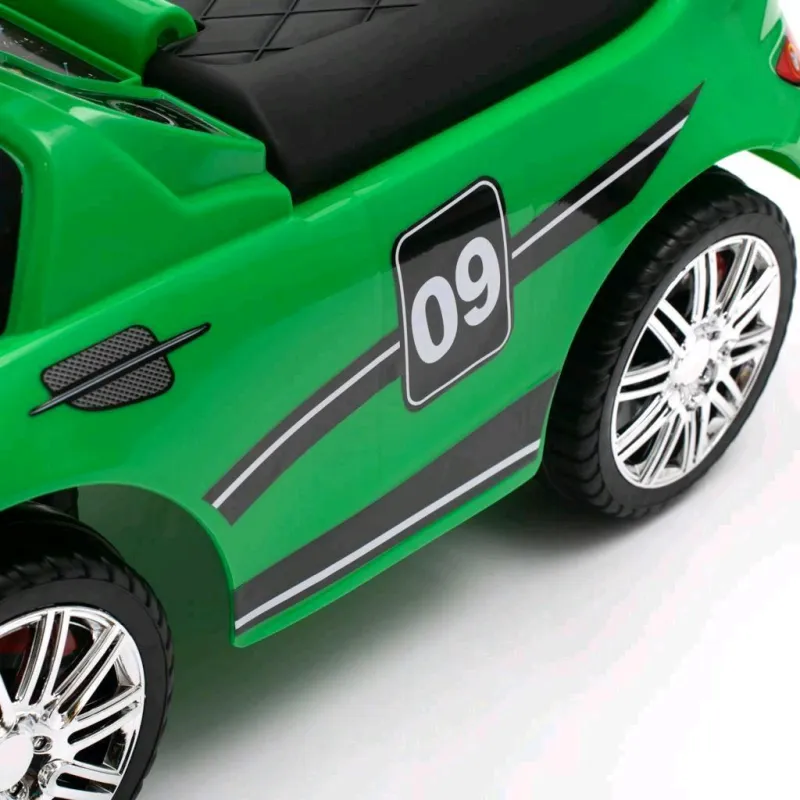 Baby Mix Dětské odrážedlo se zvukem a vodící tyčí RACER bílé