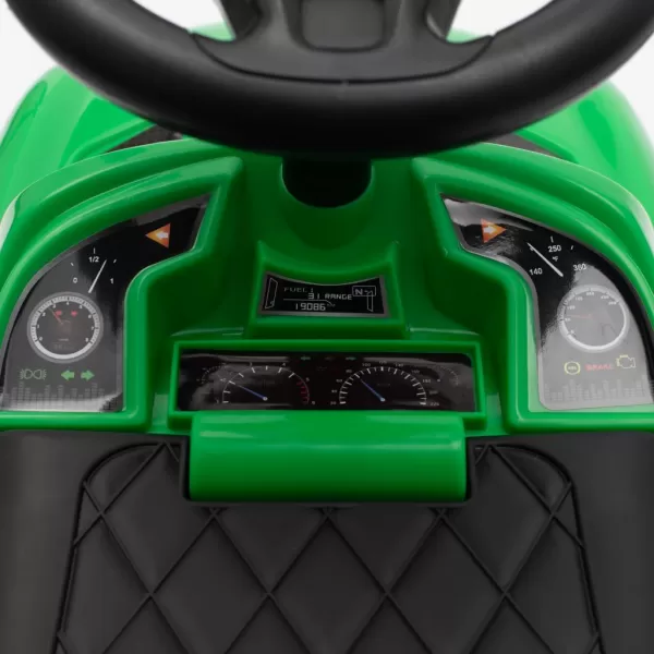 Baby Mix Dětské odrážedlo se zvukem a vodící tyčí RACER zelené