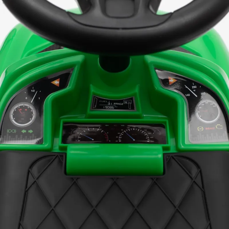 Baby Mix Dětské odrážedlo se zvukem a vodící tyčí RACER zelené