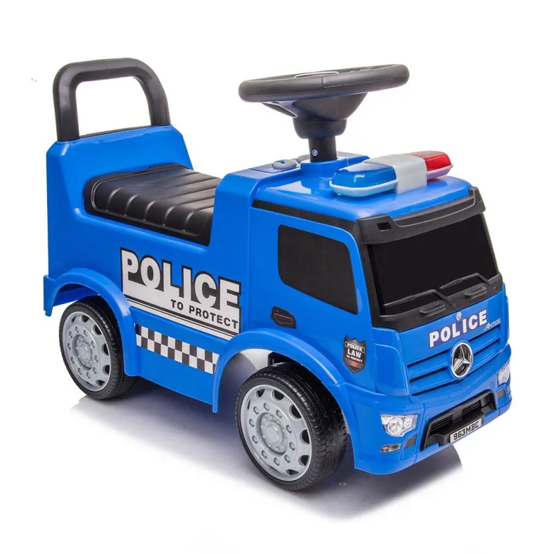 Baby Mix Dětské odrážedlo se zvukem Mercedes POLICE modré