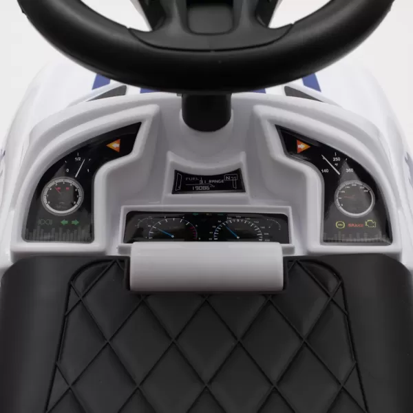 Baby Mix Dětské odrážedlo se zvukem a vodící tyčí POLICE bílé