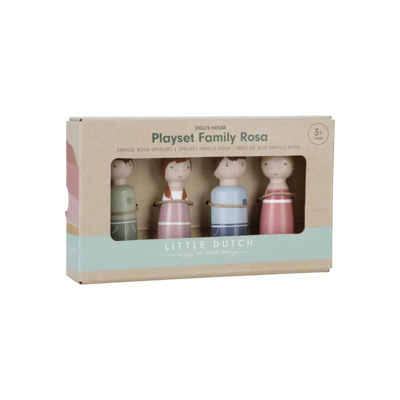 Little Dutch Sada dřevěných panenek Family Rosa