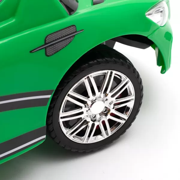 Baby Mix Dětské odrážedlo se zvukem a vodící tyčí RACER zelené