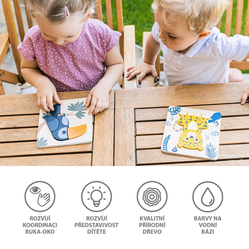 Zopa Dřevěné puzzle malé, Fox