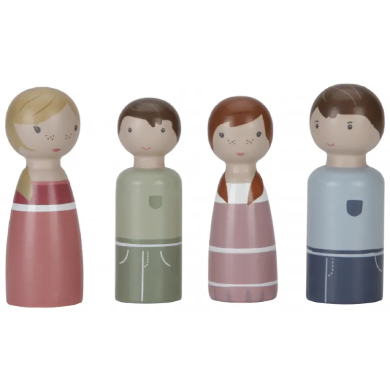 Little Dutch Sada dřevěných panenek Family Rosa