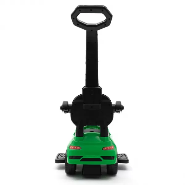 Baby Mix Dětské odrážedlo se zvukem a vodící tyčí RACER zelené