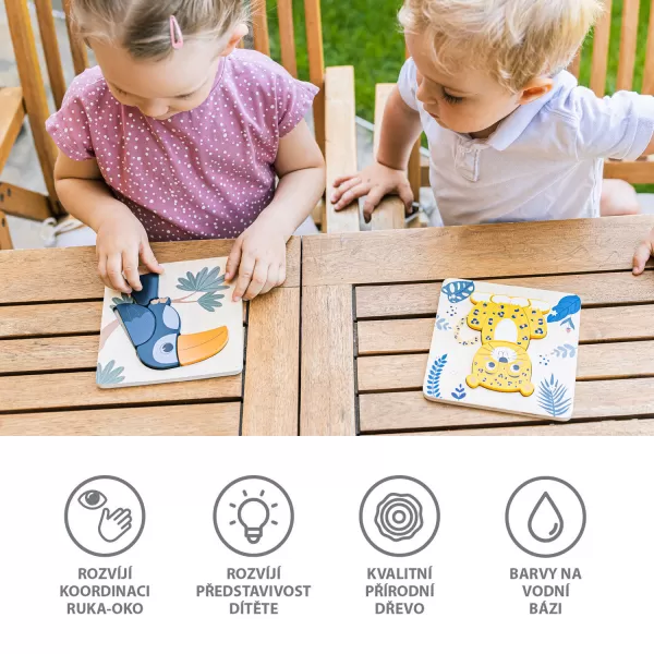 Zopa Dřevěné puzzle malé, Toucan