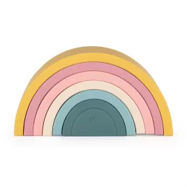 PETITE&MARS Hračka silikonová skládací TAKE&MATCH Rainbow 12m+