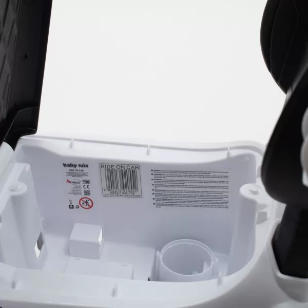 Baby Mix Dětské odrážedlo se zvukem a vodící tyčí POLICE bílé