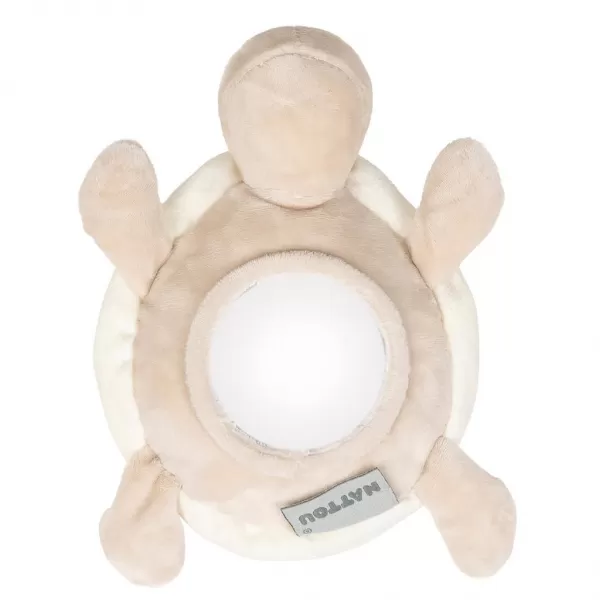 NATTOU Hračka plyšová želva Lapidou 4 aktivity 19 cm Caramel