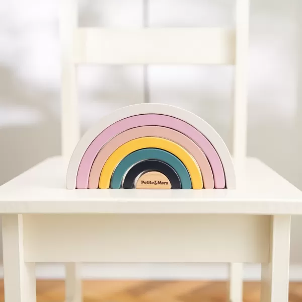 PETITE&MARS Hračka dřevěná skládací Stardust Wood of Mars 24m+