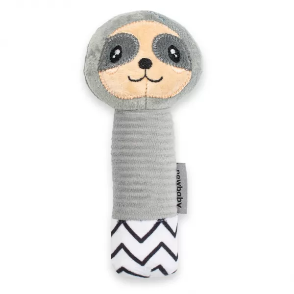 New Baby Dětská pískací plyšová hračka s kousátkem Sloth