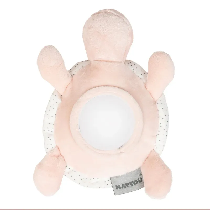 NATTOU Hračka plyšová želva Lapidou 4 aktivity 19 cm Pink