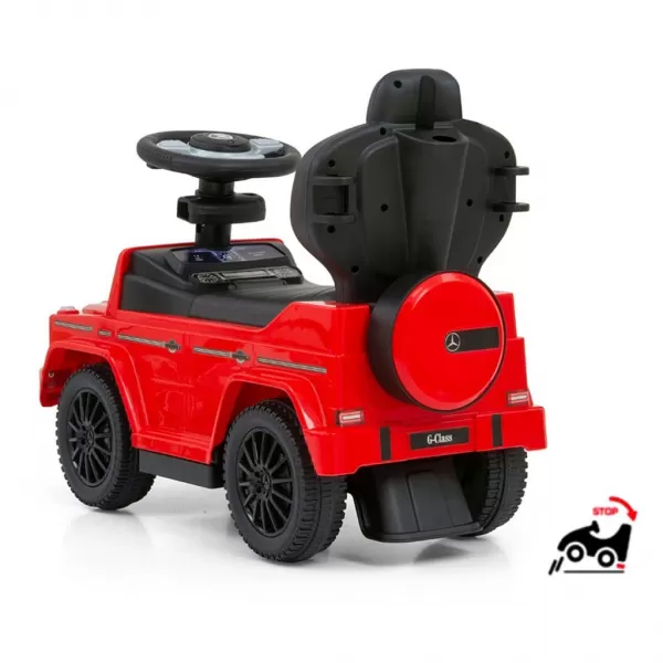 Milly Mally Odrážedlo s vodící tyčí MERCEDES G350d červené