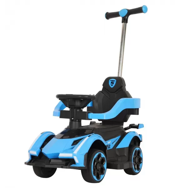 Baby Mix Dětské odrážedlo Speed s vodící tyčí modré