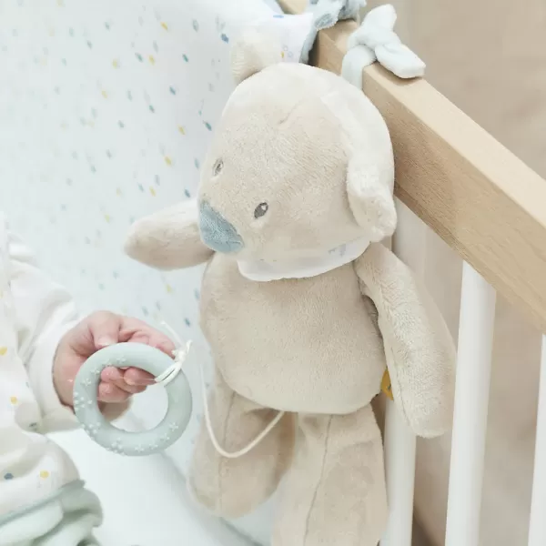 NATTOU Medvídek plyšový hudební Jules s kousátkem silikon 30 cm Romeo, Jules & Sally