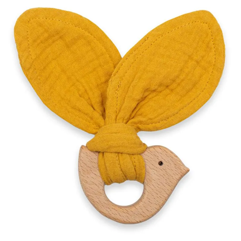 New Baby Dětské kousátko s ptáčkem Bird mustard