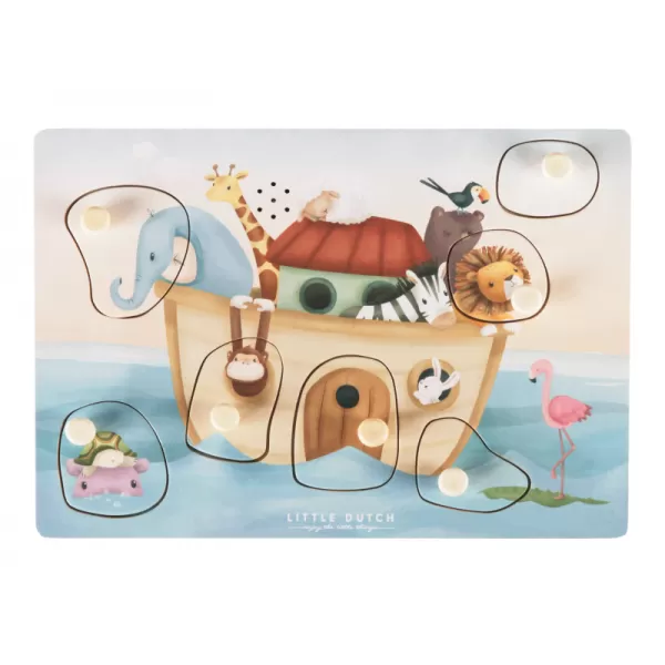 Little Dutch Vkládací puzzle se zvukem Noemova archa