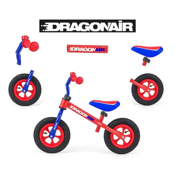 Milly Mally Dětské odrážedlo kolo Dragon Air red-blue